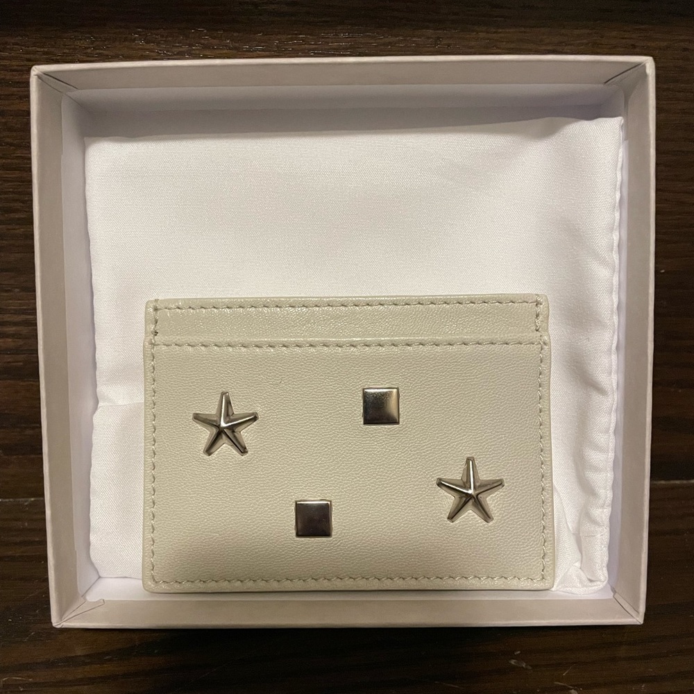 Brand new Jimmy Choo studded card holder